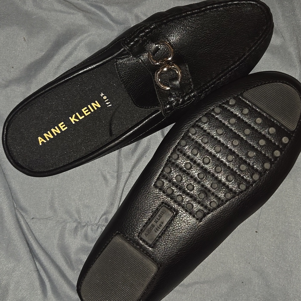 Anne Klein Iflex Sz 8.5 Black Mules - Picture 3 of 5